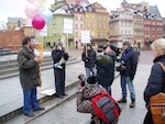 Пикет в Варшаве в поддержку осужденных журналистов